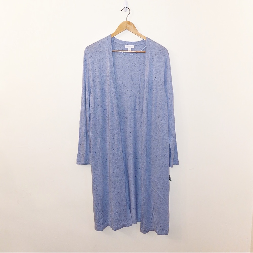Charter Club Womens Open Cardigan Sweater Blue (L)